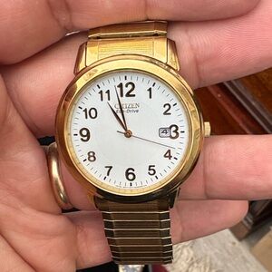 Citizen Gold-Tone Watch with White Face